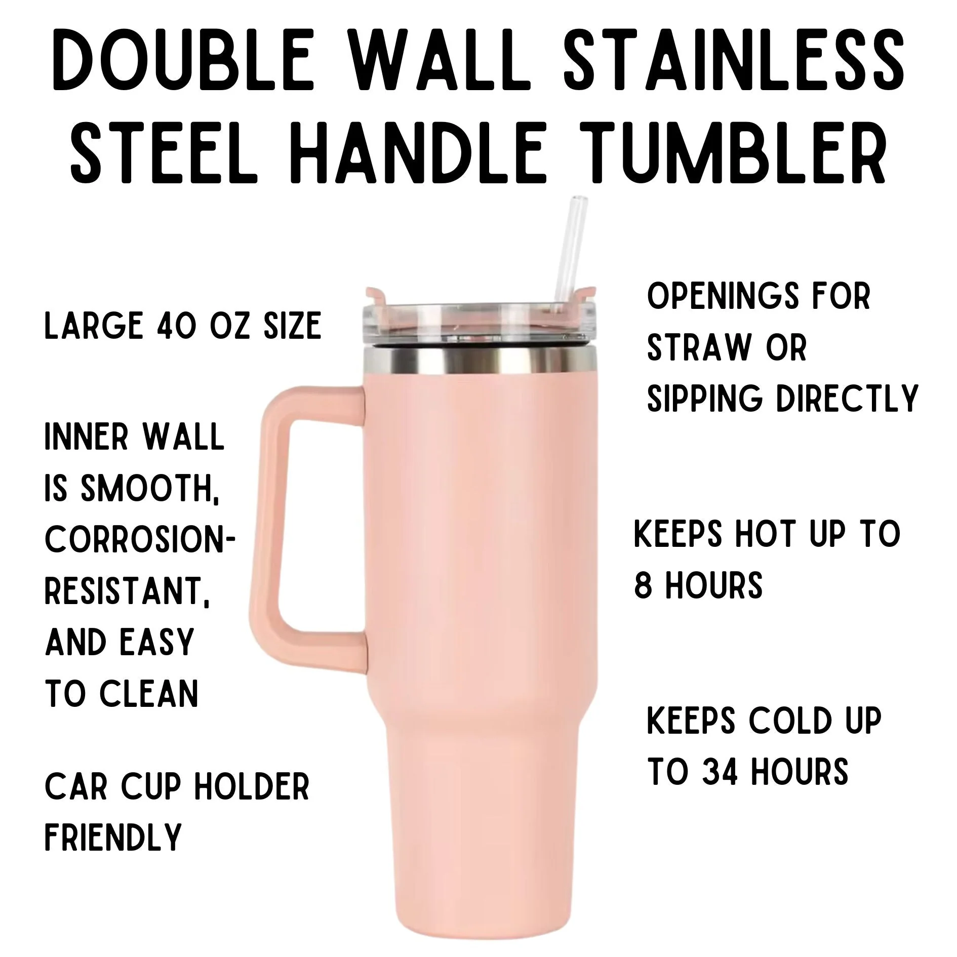 World’s Best Cup: The GetBullish Sticker Tumbler 40 Oz Handle Travel Mug - Choose Your Own Sticker Pack - Image 10