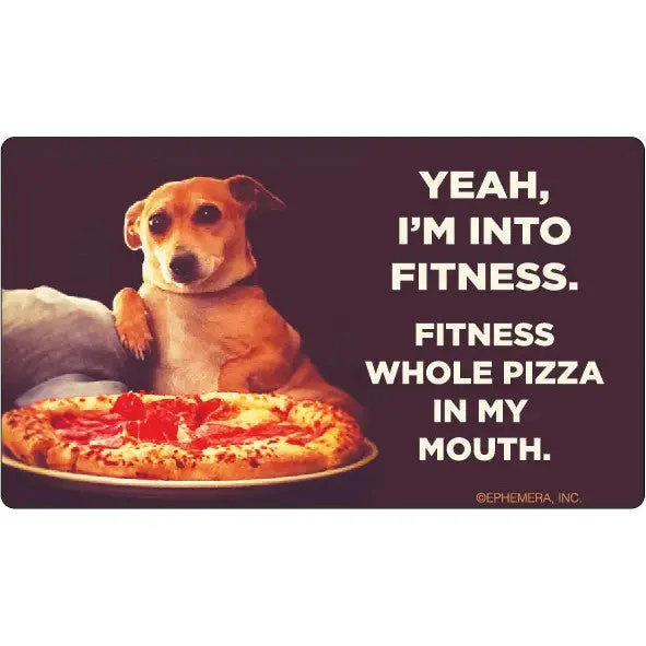 Yeah, I'm Into Fitness Vinyl Sticker | Rectangular Large Size Decal | 6" x 3.4" - Image 2
