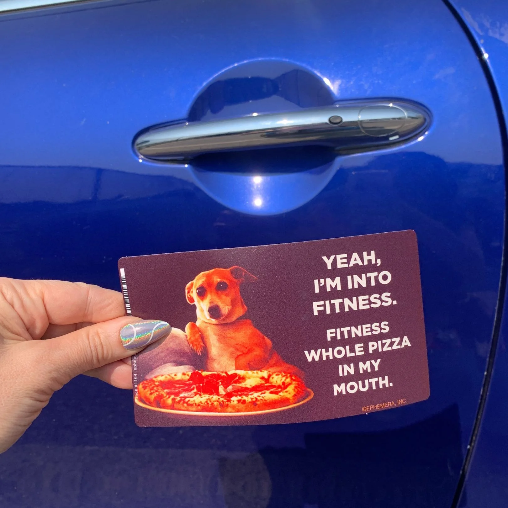 Yeah, I'm Into Fitness Vinyl Sticker | Rectangular Large Size Decal | 6" x 3.4" - Image 3