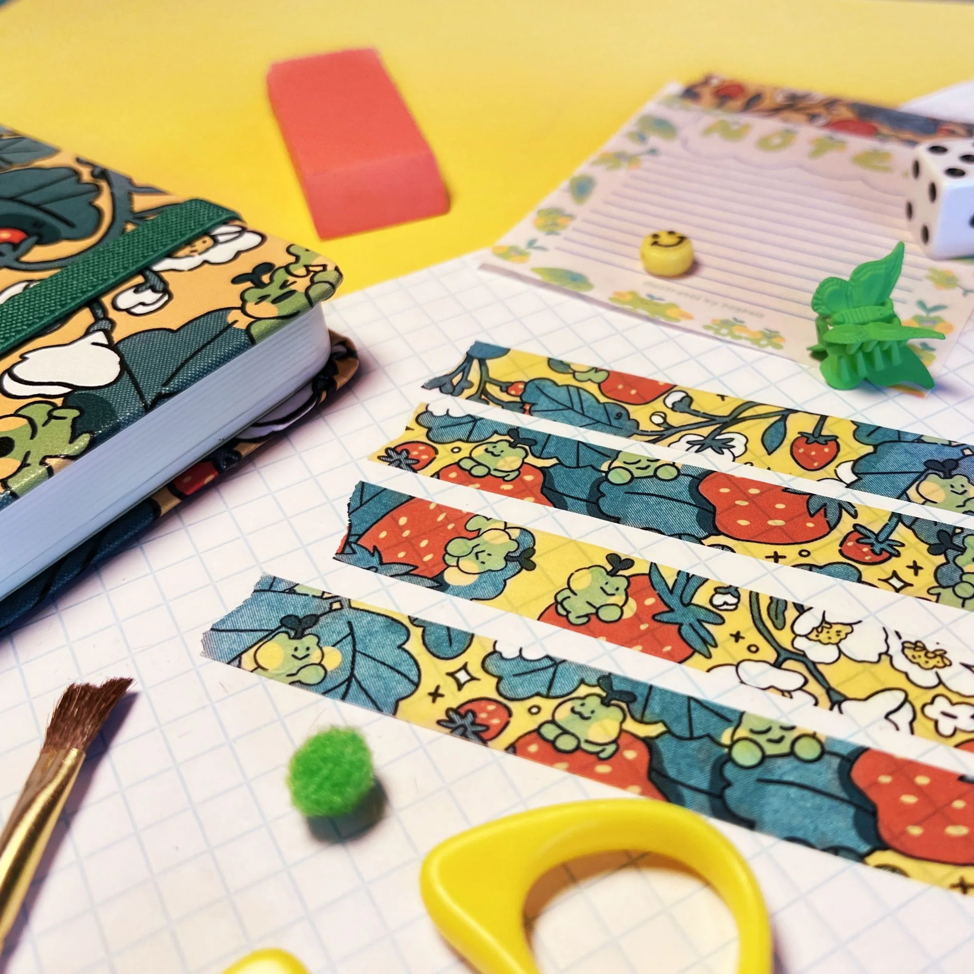 Yellow Strawberry Notebook ✿ Dot Grid A5 - Image 7