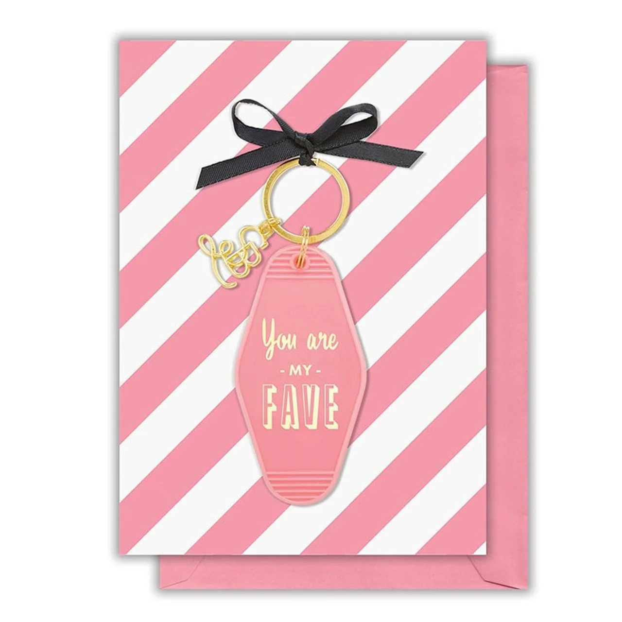 You Are My Fave Motel Style Keychain Card with Gift | Gift for Her - Image 3
