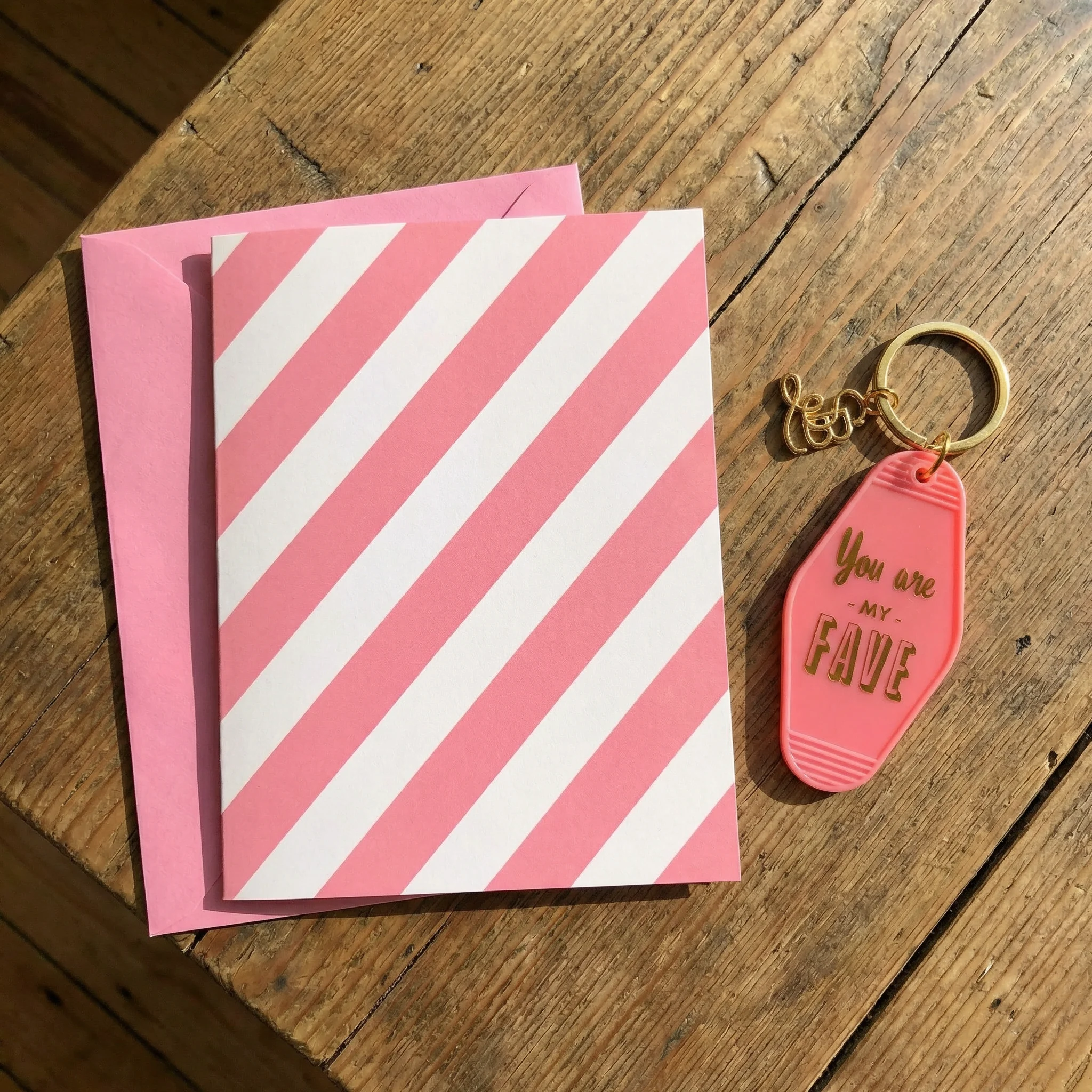 You Are My Fave Motel Style Keychain Card with Gift | Gift for Her - Image 5