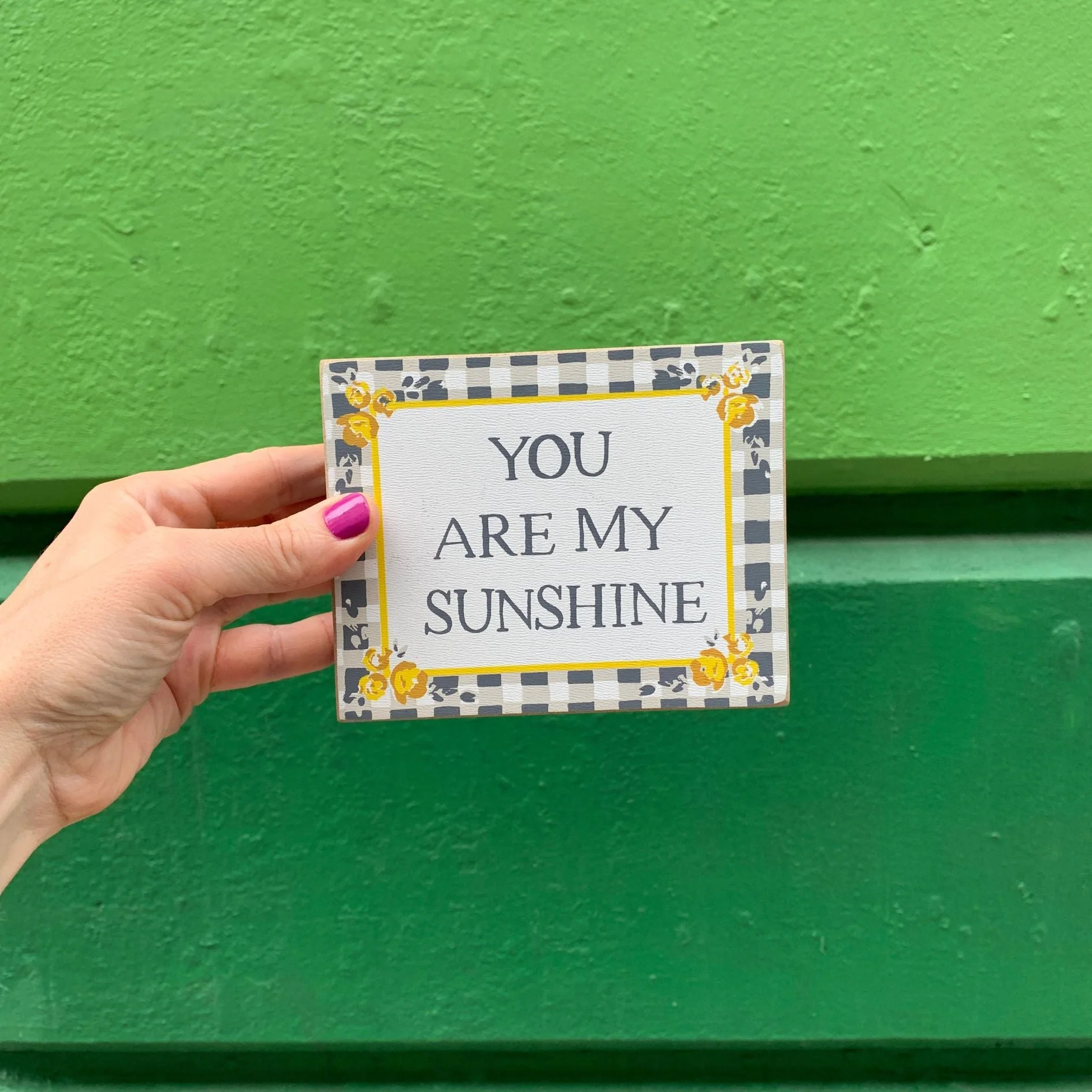 You are My Sunshine Watercolor Box Sign | Wooden Sign Decor Display | 5" x 4" - Image 4