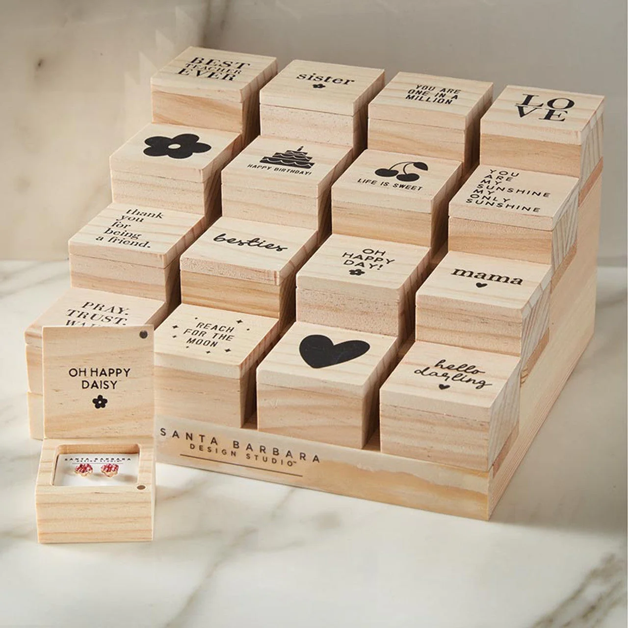 You Are One in a Million Treasure Box Earrings | In a Wooden Gift Box - Image 6