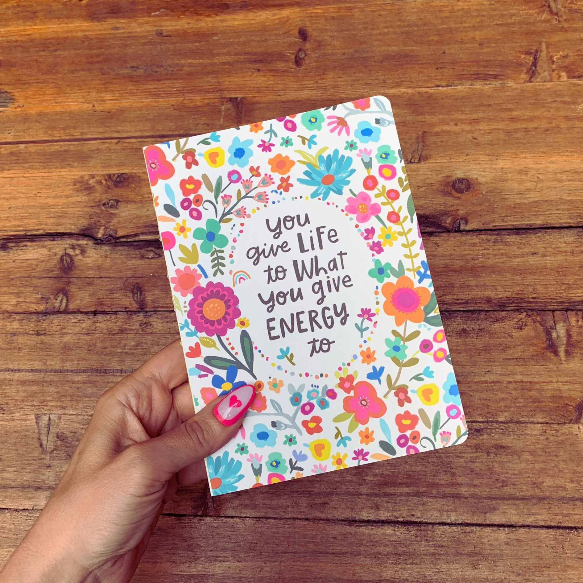 You Give Life To What You Give Journal | Double-Sided Floral Designs Notebook - Image 2