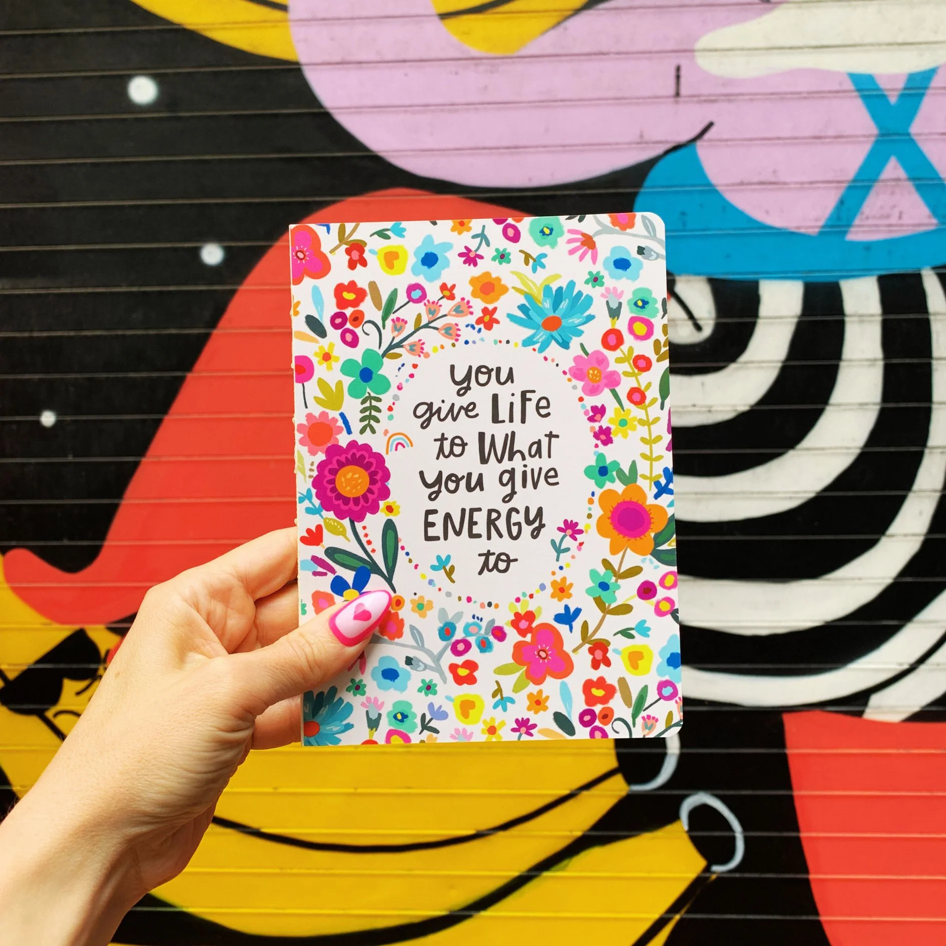 You Give Life To What You Give Journal | Double-Sided Floral Designs Notebook - Image 3