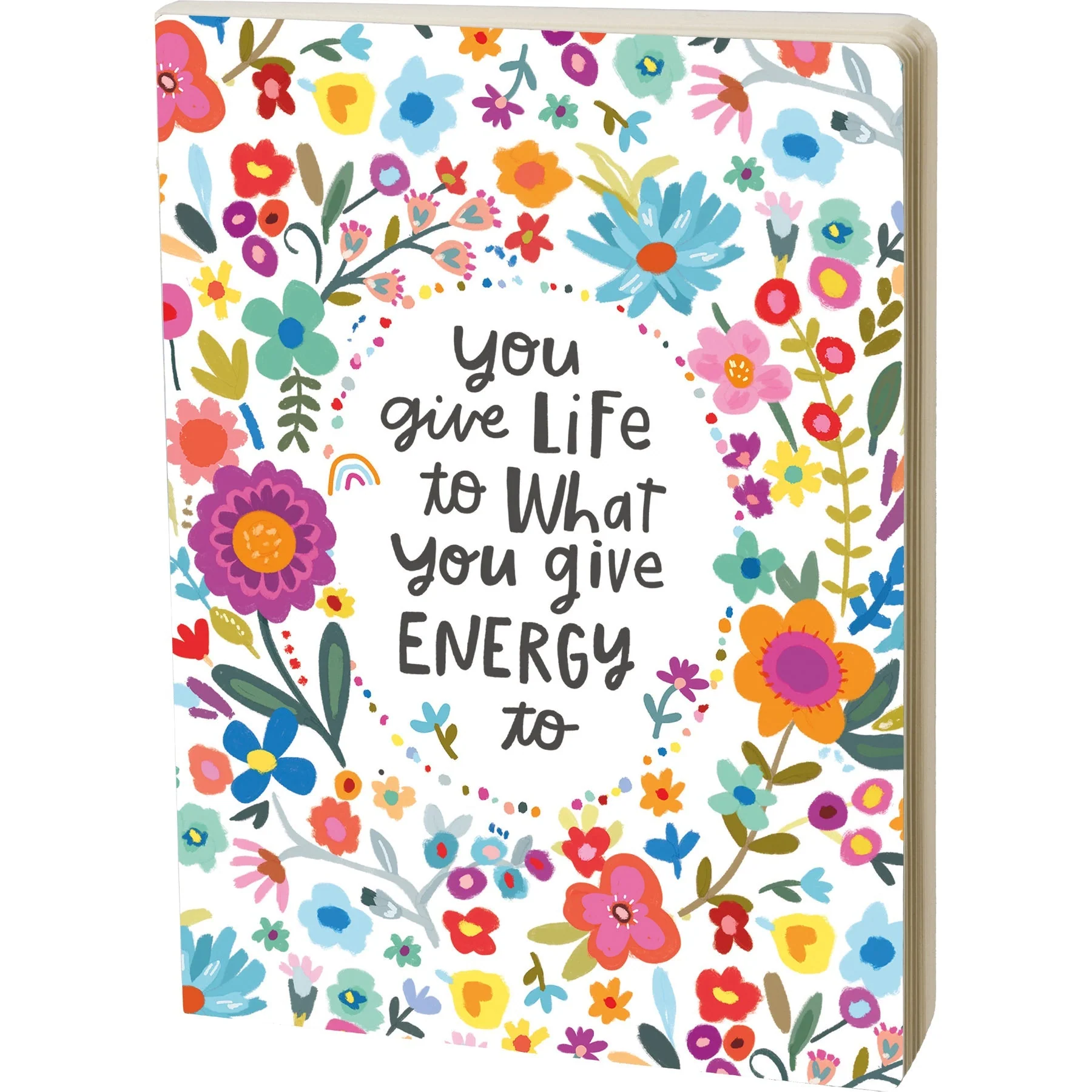 You Give Life To What You Give Journal | Double-Sided Floral Designs Notebook - Image 4