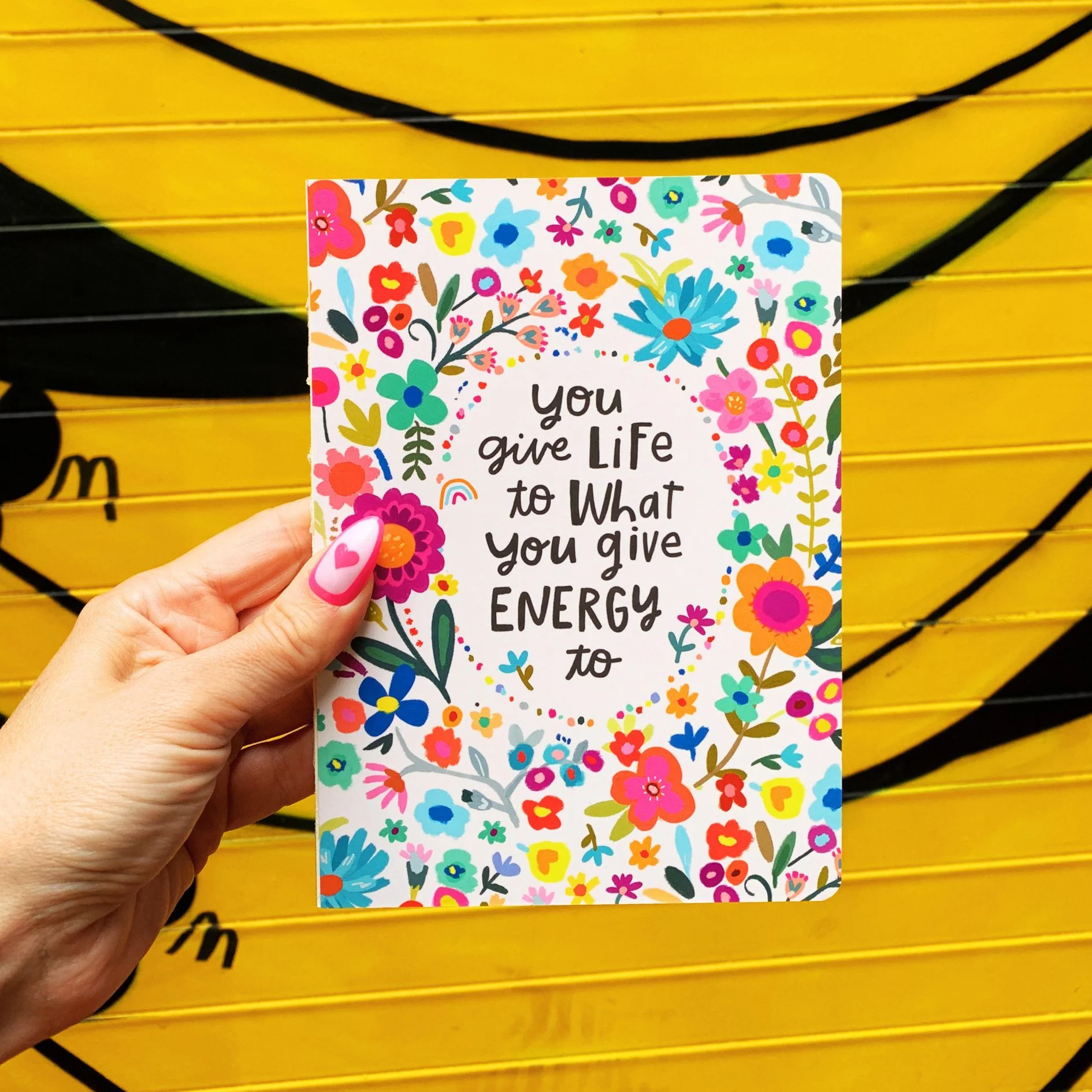 You Give Life To What You Give Journal | Double-Sided Floral Designs Notebook - Image 6