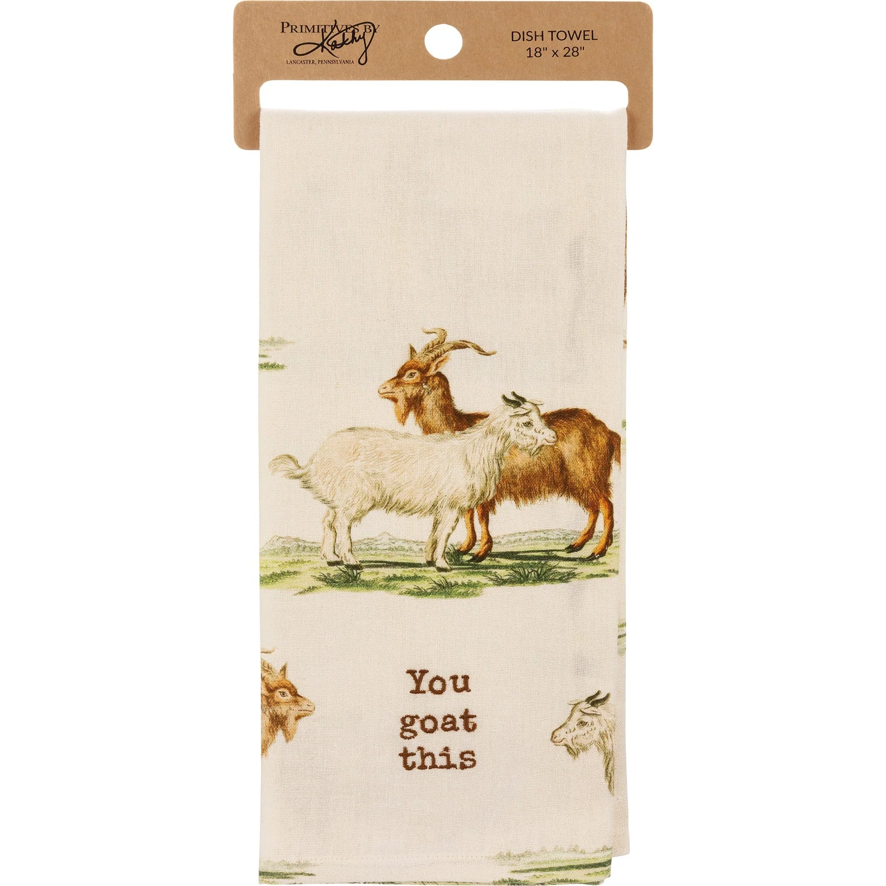 You Goat This Dish Cloth Towel | Cotten Linen Novelty Tea Towel | Cute Kitchen Hand Towel | 18" x 28" - Image 3
