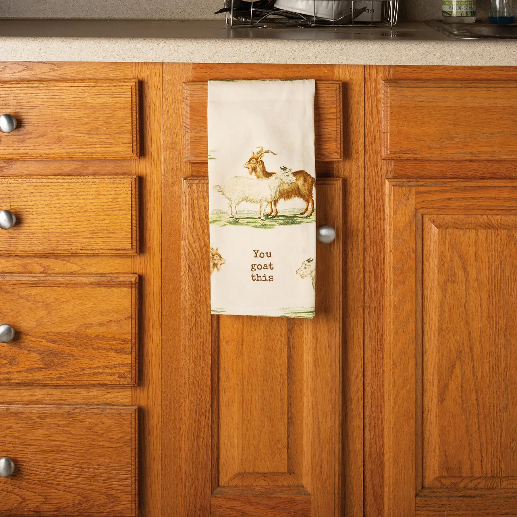 You Goat This Dish Cloth Towel | Cotten Linen Novelty Tea Towel | Cute Kitchen Hand Towel | 18" x 28" - Image 4