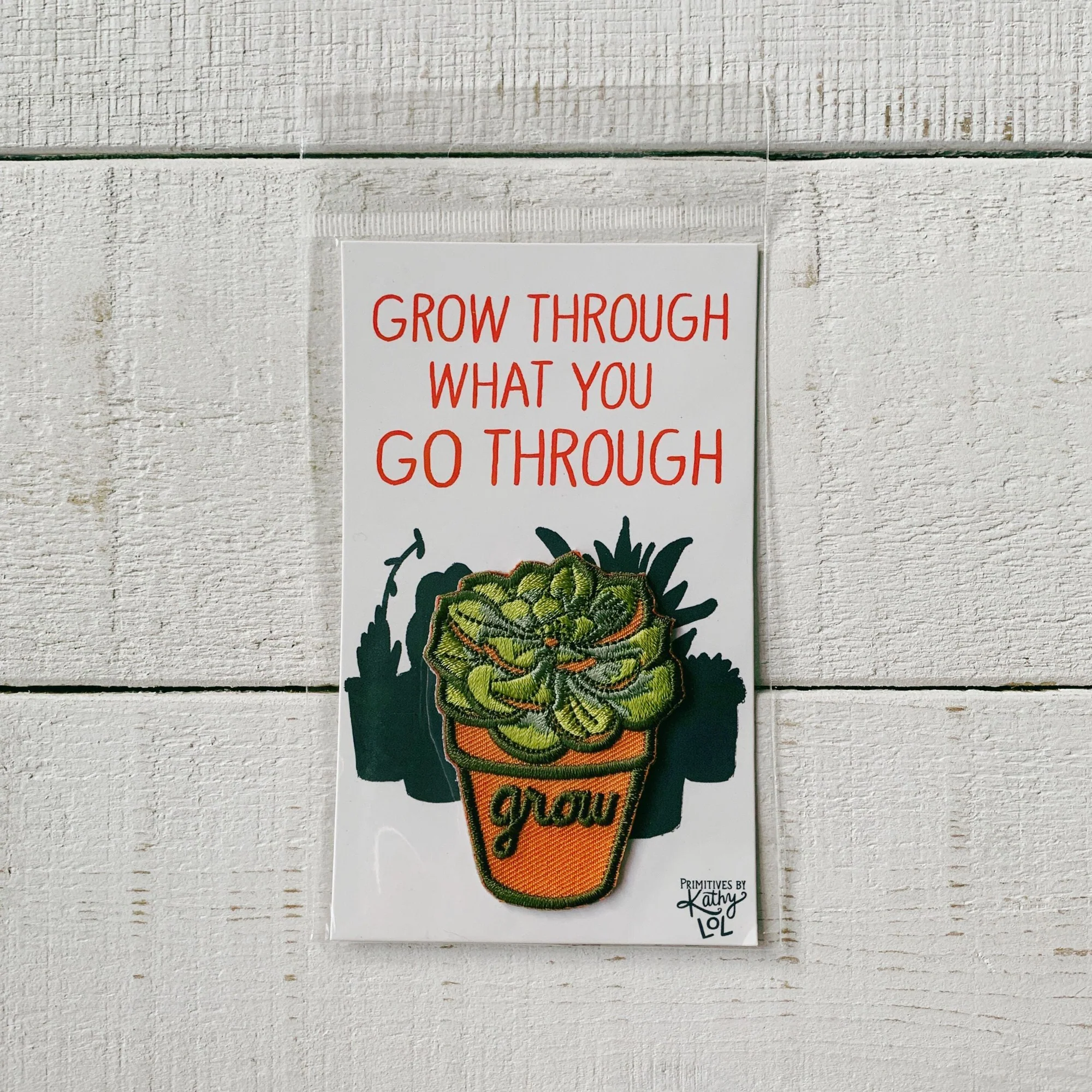 Grow Through What You Go Through Plant Lover No-Sew Patch - Image 3