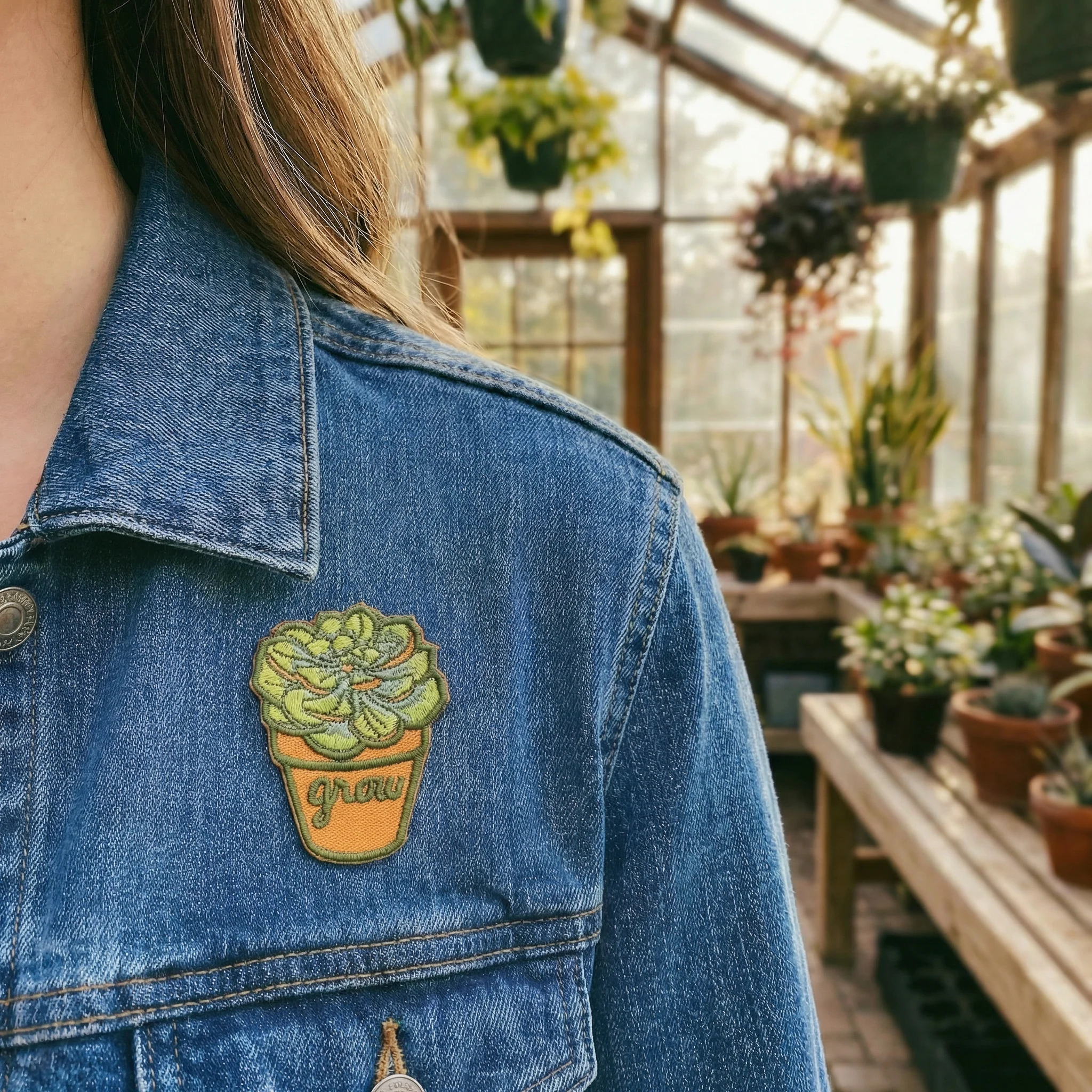 Grow Through What You Go Through Plant Lover No-Sew Patch - Image 4