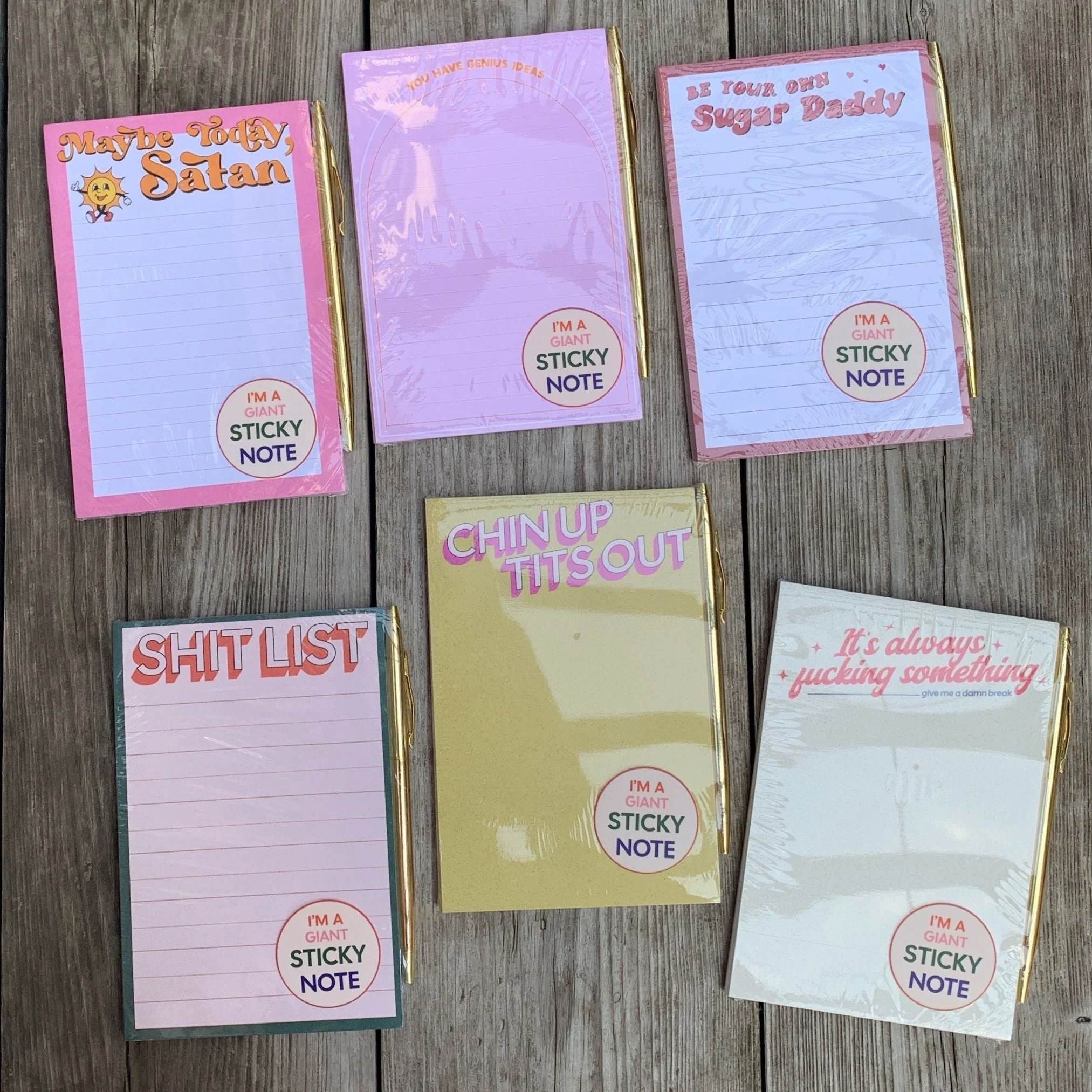 You Have Genius Ideas Sticky Note and Pen Gift Set | Funny Stationery Gift Set - Image 3