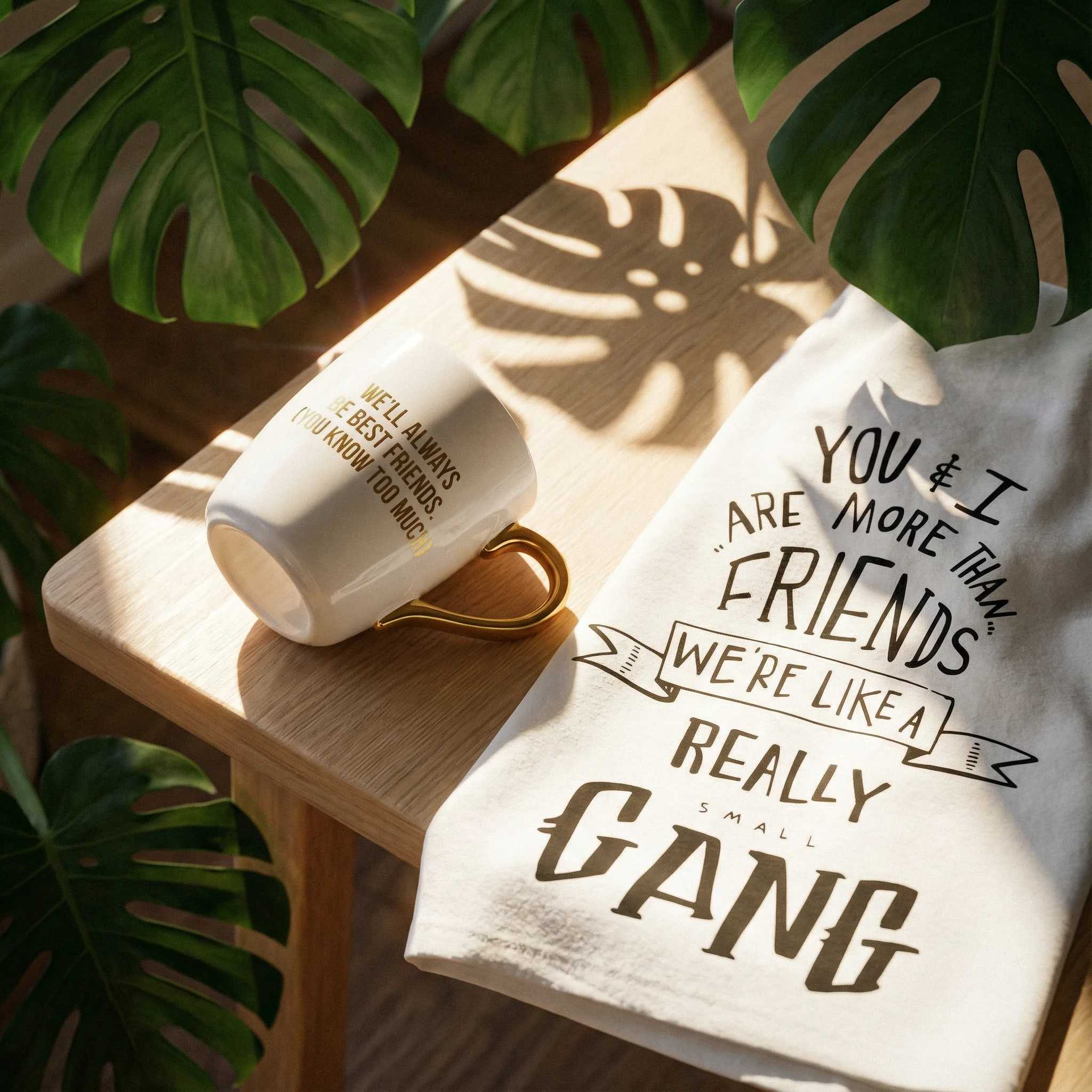 You & I Are More Than Friends Dish Towel and We'll Always Be Best Friends Mug Bundle - Image 8