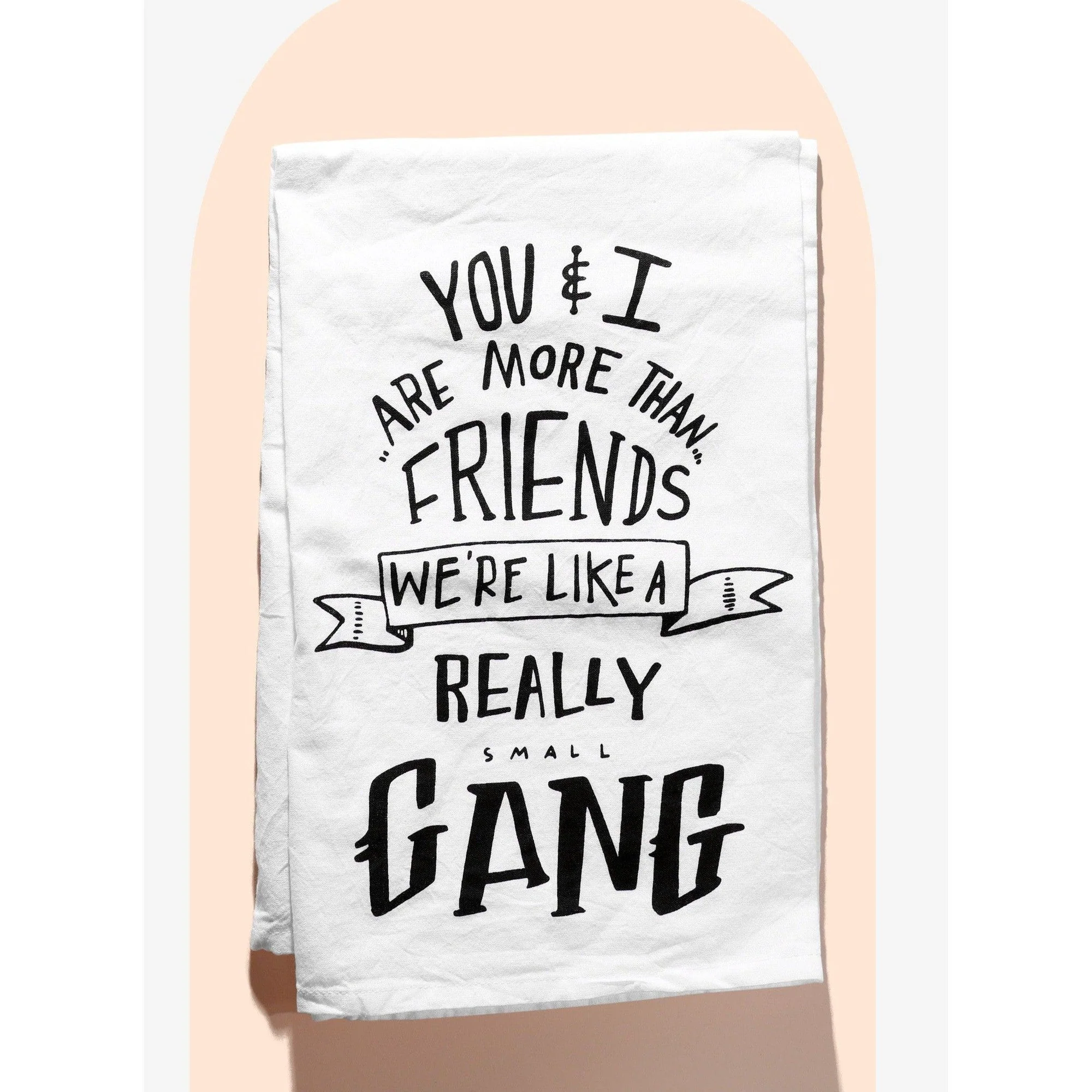 Set of 6 | You & I Are More Than Friends, We're Like a Really Small Gang Funny Snarky Dish Cloth Towel | Funny Tea Towel - Image 4