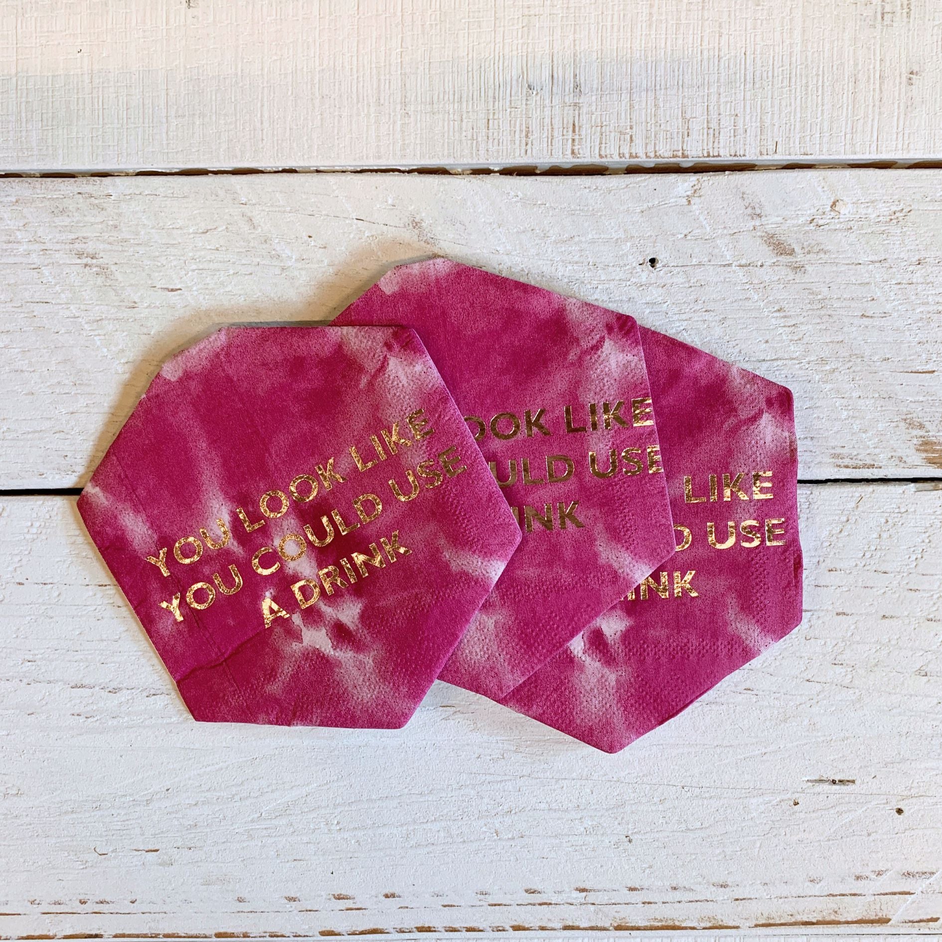 You Look Like You Could Use A Drink Die-Cut Party/Beverage/Cocktail Napkins - Image 3