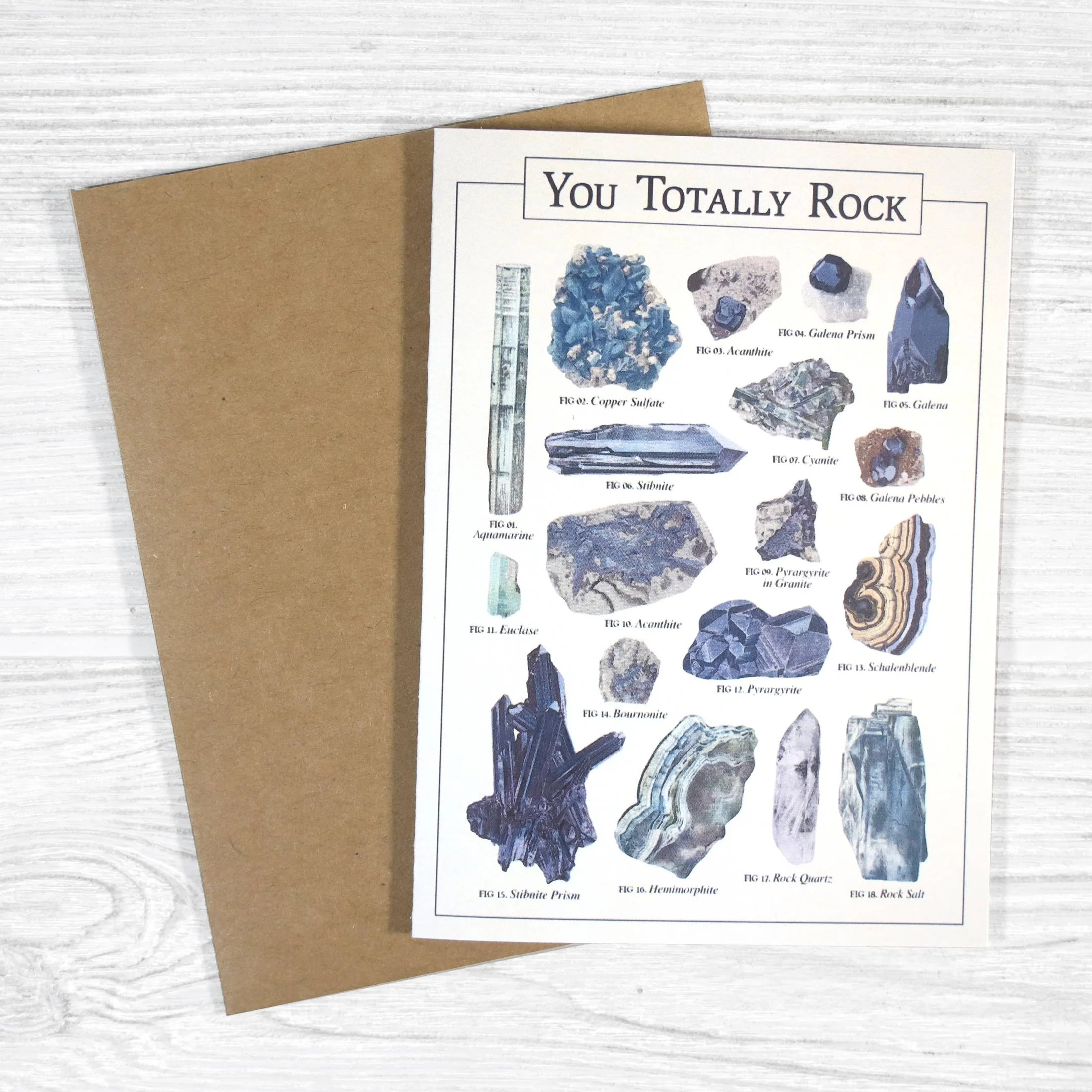 You Totally Rock Punny Vintage Thank You Card | Blank Greeting Card - Image 2