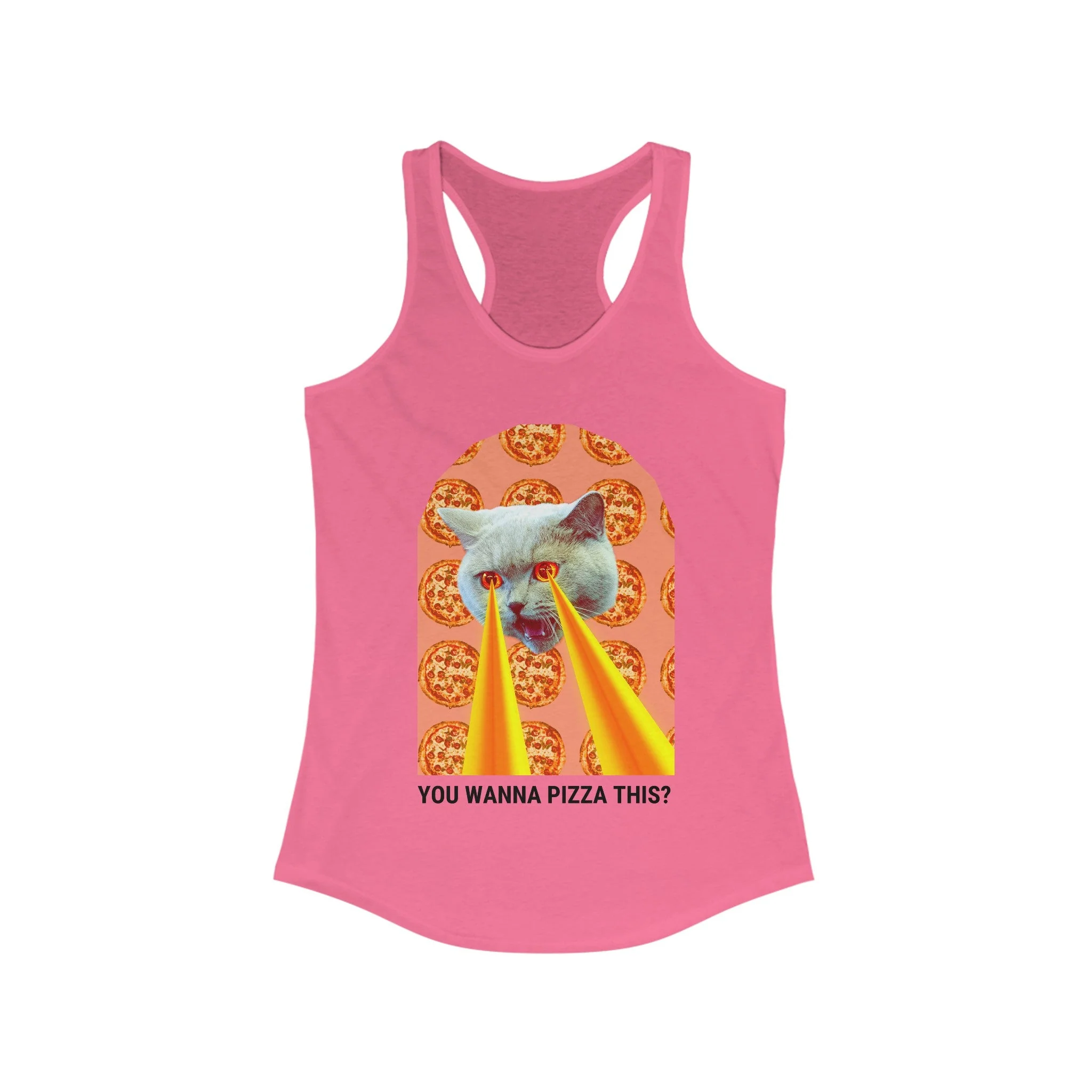 You Wanna Pizza This Cat Women's Ideal Racerback Tank - Image 4
