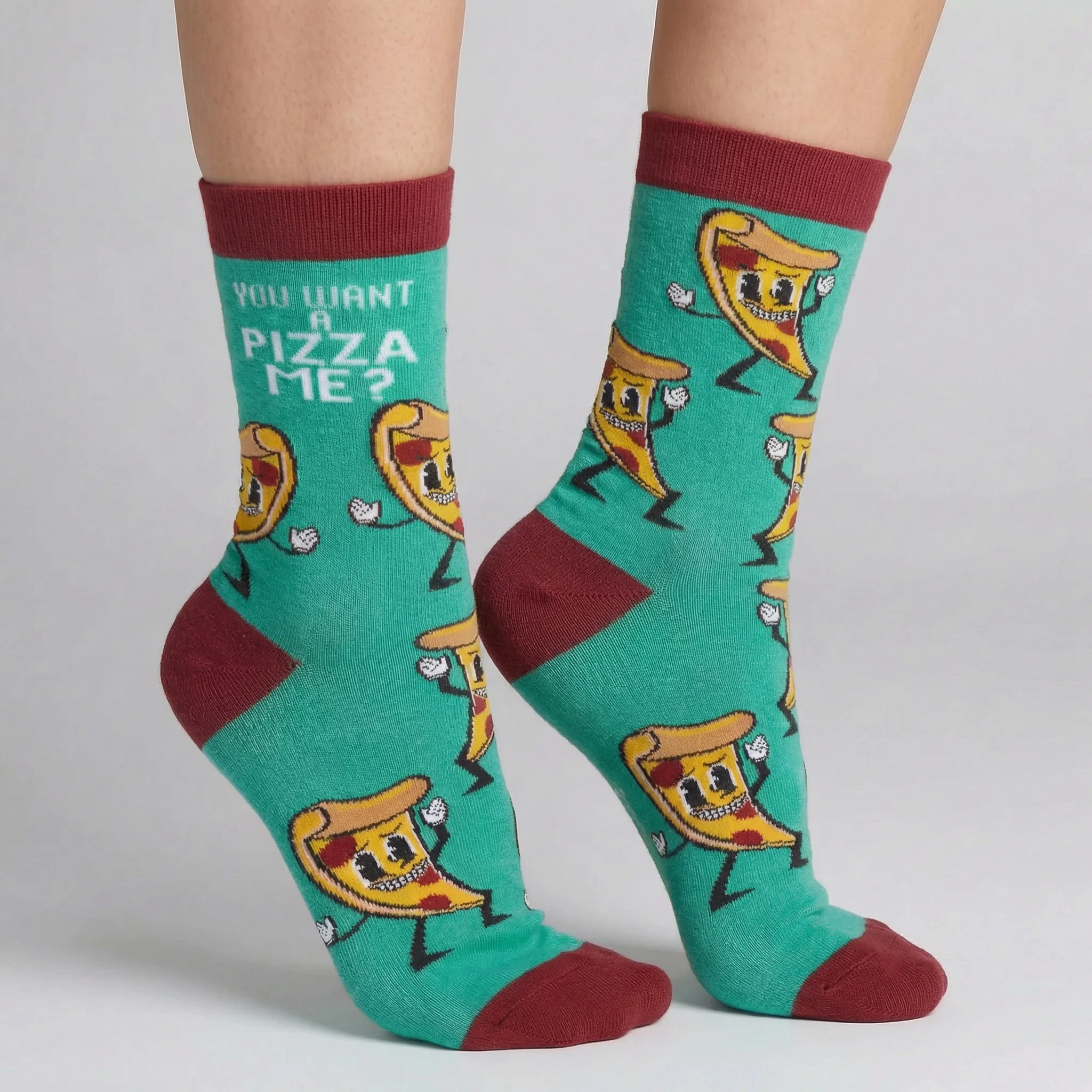 You Want A Pizza Me? Socks | Retro Food Pun Novelty Socks | Gift for Pizza Lovers - Image 3