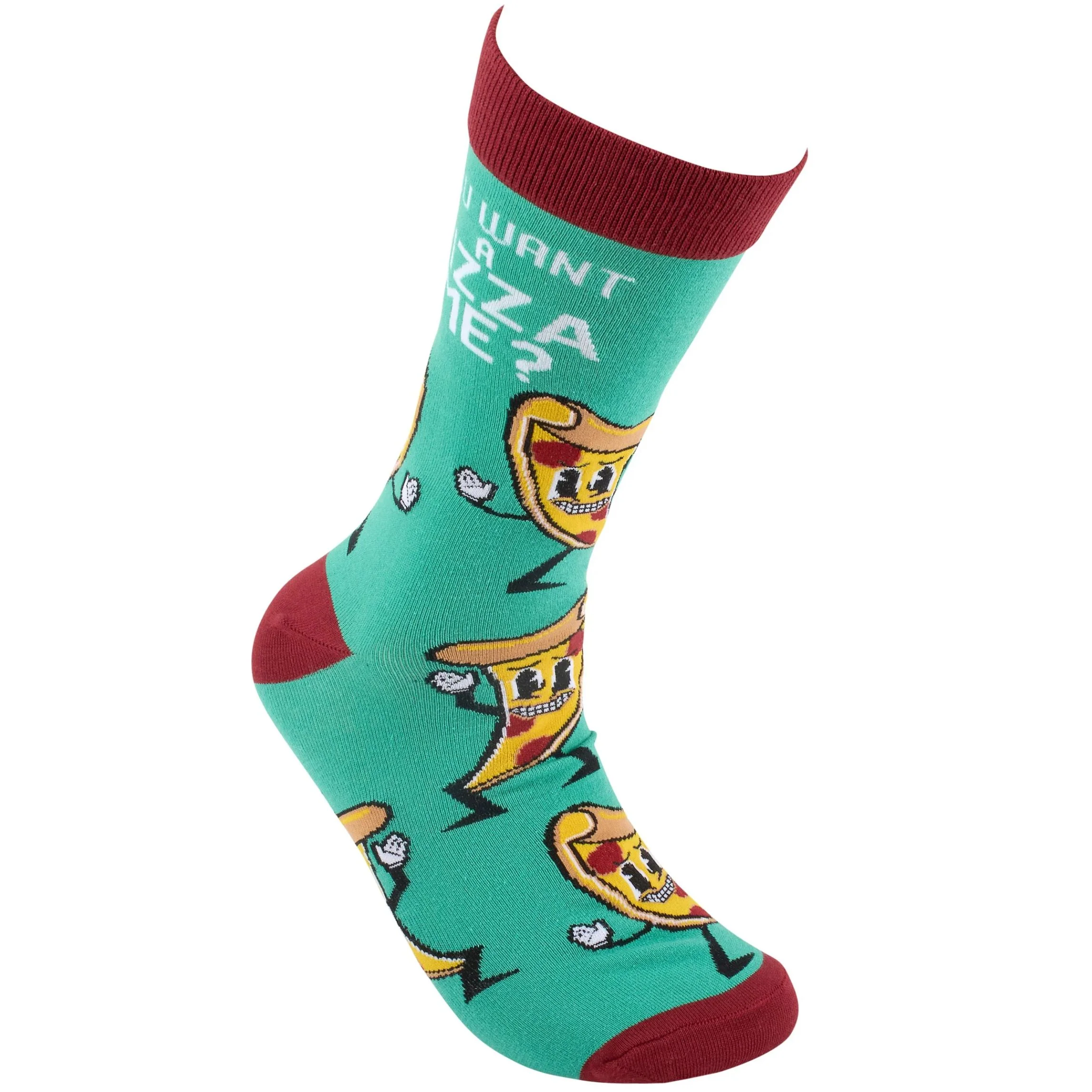 You Want A Pizza Me? Socks | Retro Food Pun Novelty Socks | Gift for Pizza Lovers - Image 4