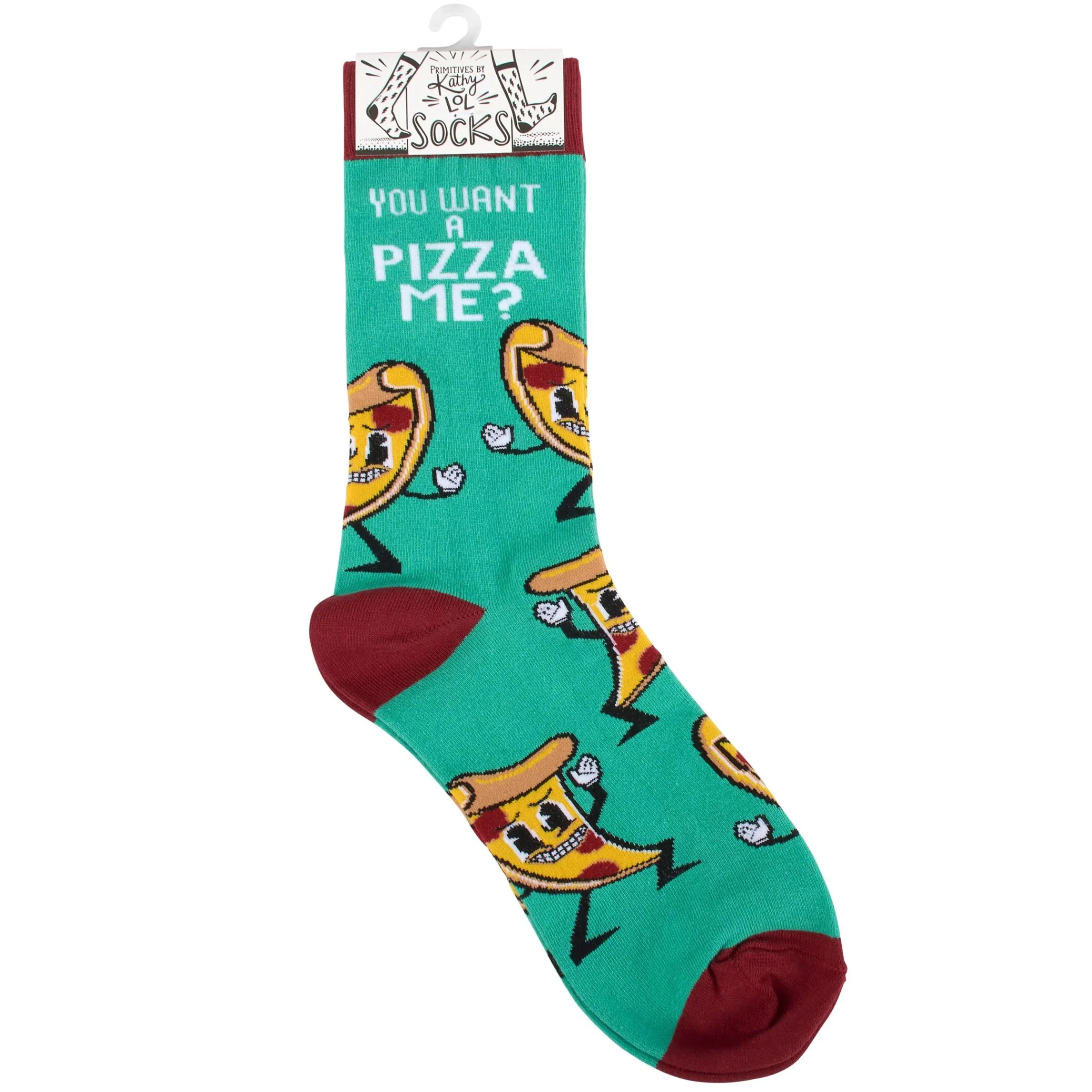 You Want A Pizza Me? Socks | Retro Food Pun Novelty Socks | Gift for Pizza Lovers - Image 5
