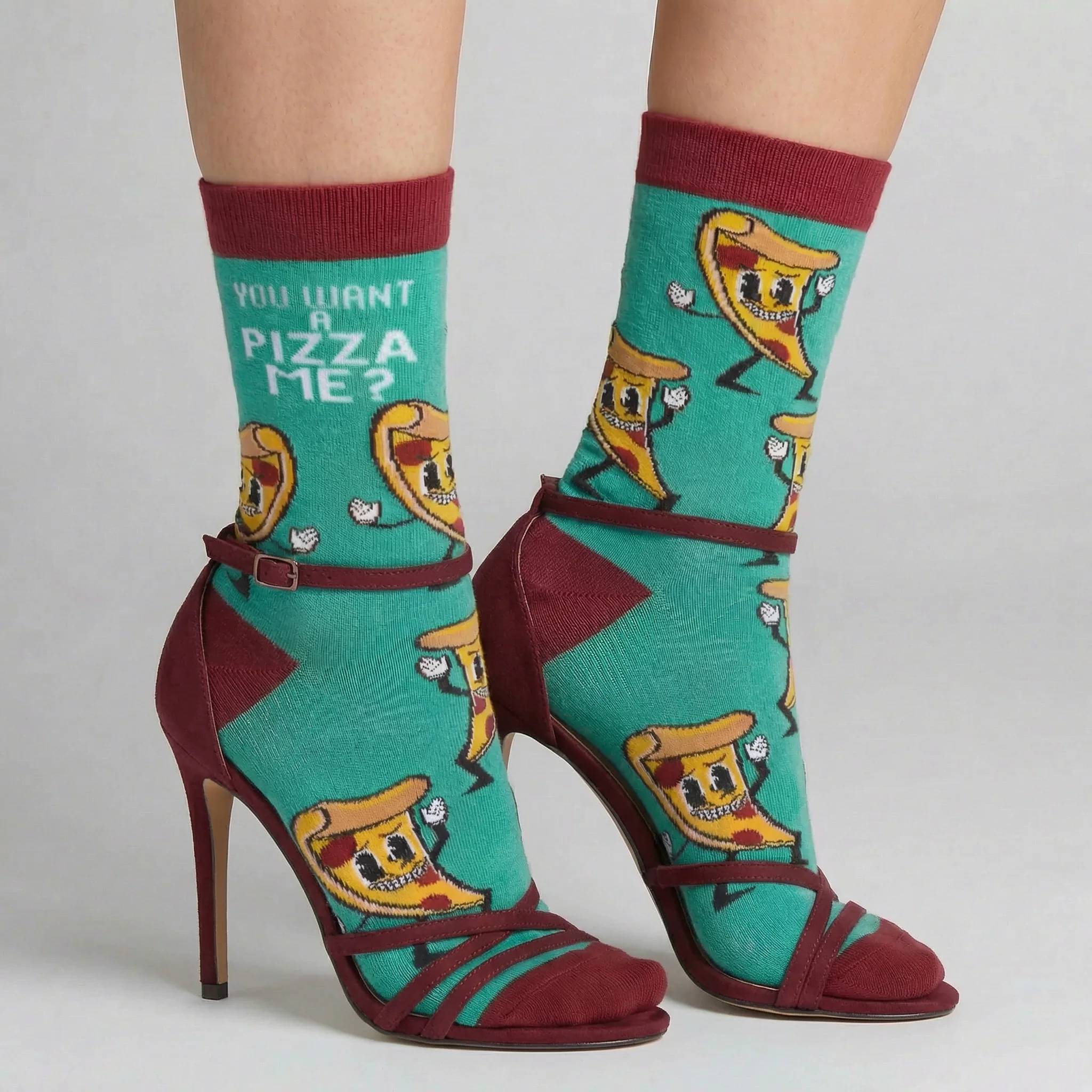 You Want A Pizza Me? Socks | Retro Food Pun Novelty Socks | Gift for Pizza Lovers - Image 6