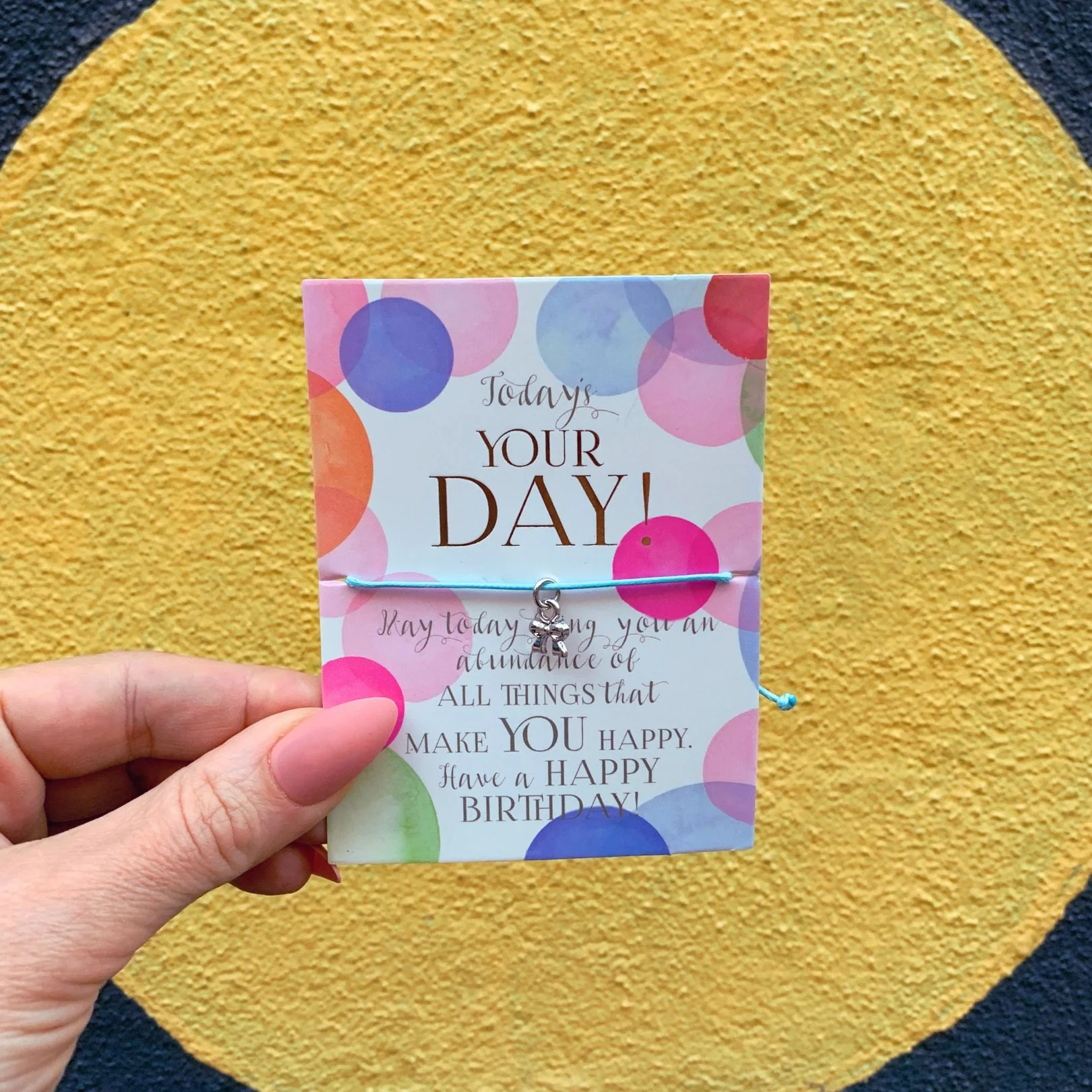 Today's Your Day! Birthday Bracelet on a Gift Card | Silver Ribbon Bow Charm Jewelry - Image 5