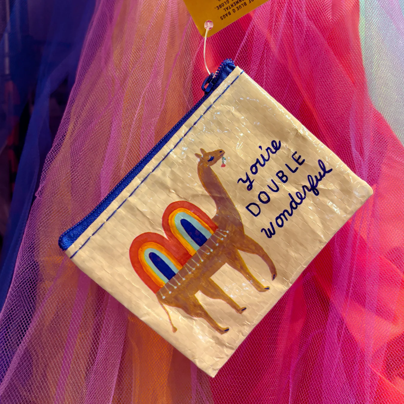 You're Double Wonderful Camel Coin Purse in Pink - Image 3
