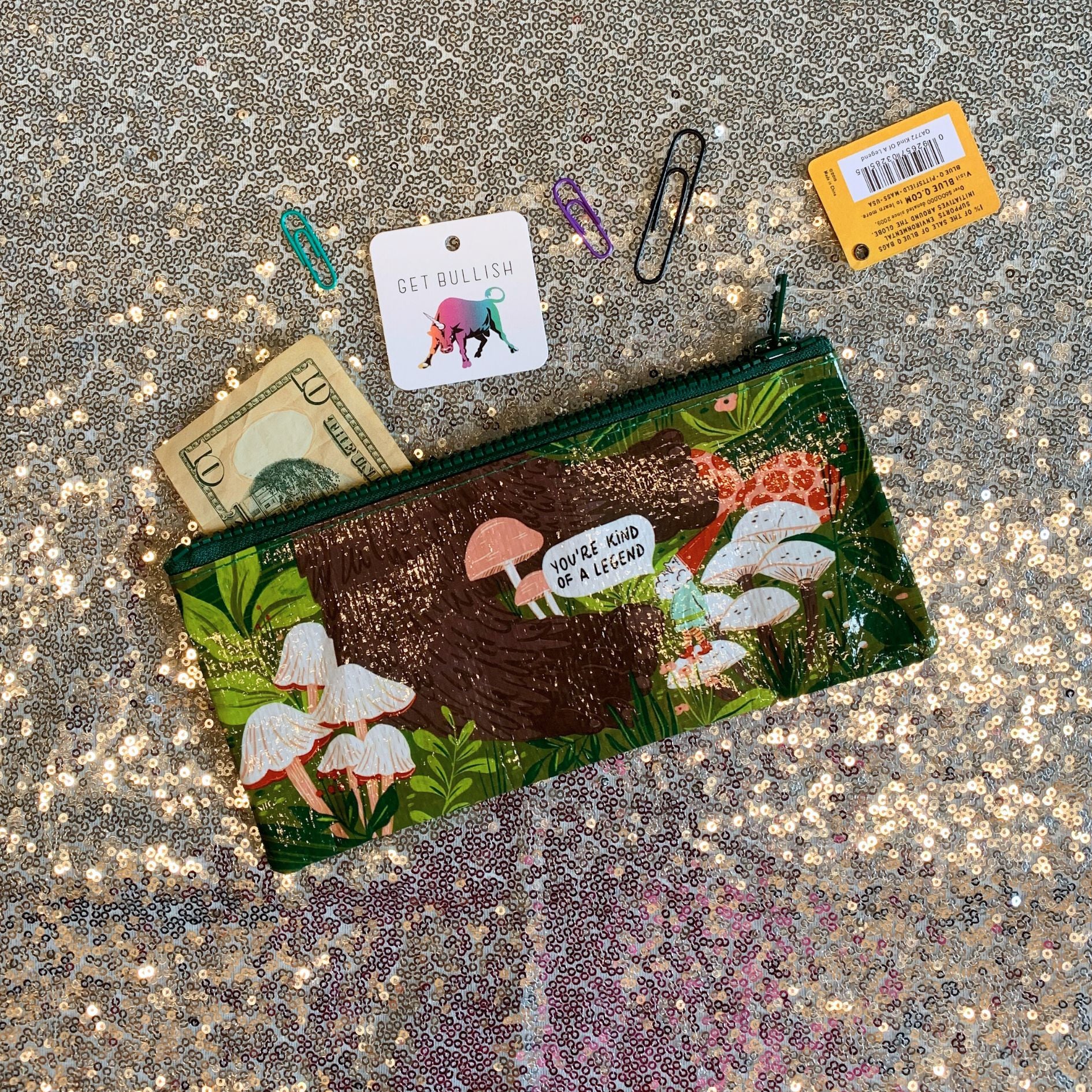 You're Kind Of A Legend Pencil Case | 4.25" x 8.5" | BlueQ at GetBullish - Image 2